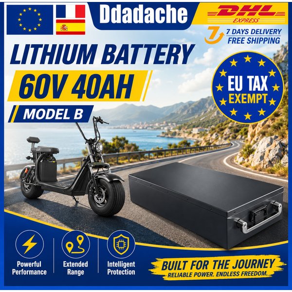 60V 20Ah 30Ah 40Ah Lithium-Ionen-Akku-Pack für Harley E-Motorräder, 18650-Zellen, eingebautes BMS, hohe Leistung, breiter Temperaturbereich