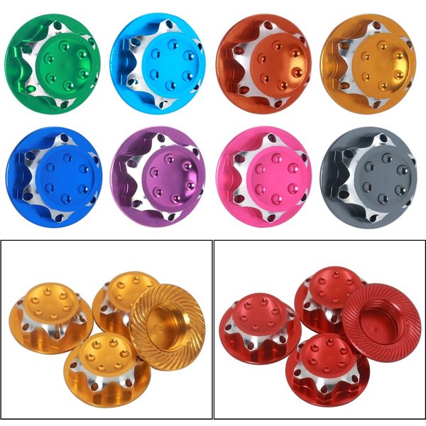 Couvercle de moyeu de roue en aluminium, couvercle Anti-poussière, écrou hexagonal de 17mm pour Rc 1:8 x-maxx Summit e-revo Arrma modèle de voiture, couvre-roue antidérapant