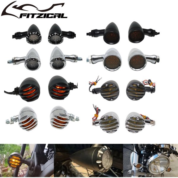 Uniwersalne motocyklowe światło LED 12V do kierunkowskazów i stopu, lampa sygnalizacyjna 10mm do Harley Chopper Cruiser Cafe Racer Custom, pasuje do Hondy