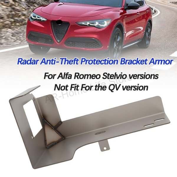 Bouclier de Protection antivol pour Radar Alfa Romeo Stelvio, mise à niveau, Signal en acier inoxydable, support de sécurité Transparent, armure