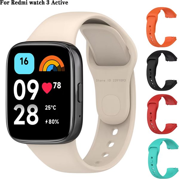 Offizielles Silikonarmband für Xiaomi Redmi Watch 3 Active Smartwatch, Armbänder für Xiaomi Redmi Watch 3 Lite.