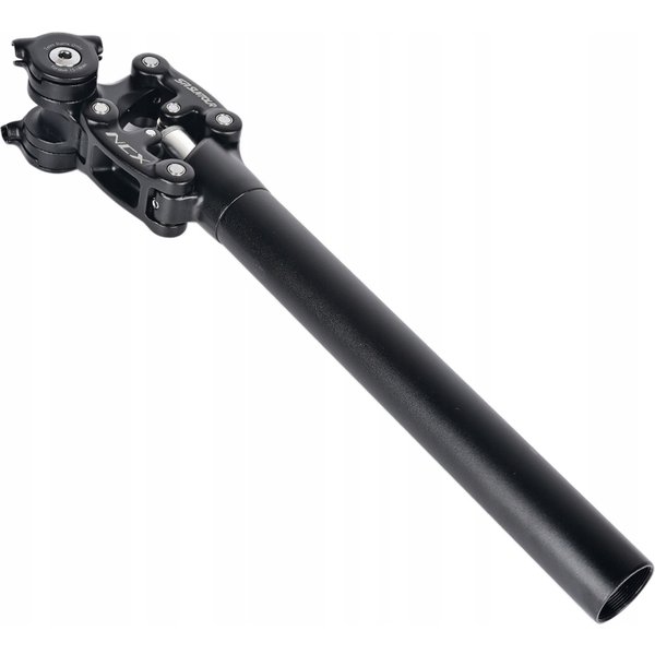 Sztyca amortyzowana SR Suntour NCX 27.2x350mm, skok 50mm, sztyca rowerowa typu parallelogram z regulacją napięcia wstępnego.