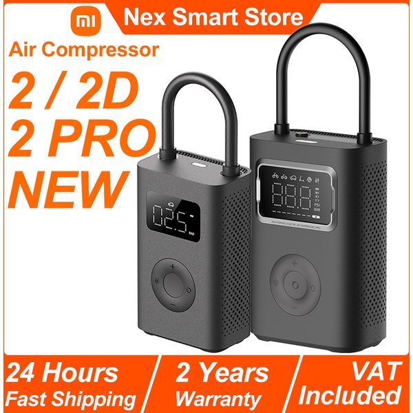 Xiaomi Mijia Przenośny Kompresor Powietrza 2 / 2D / 2PRO, Inteligentny Cyfrowy Pompa do Opon z Wykrywaniem Ciśnienia, Przenośna Elektryczna Pompka Powietrza