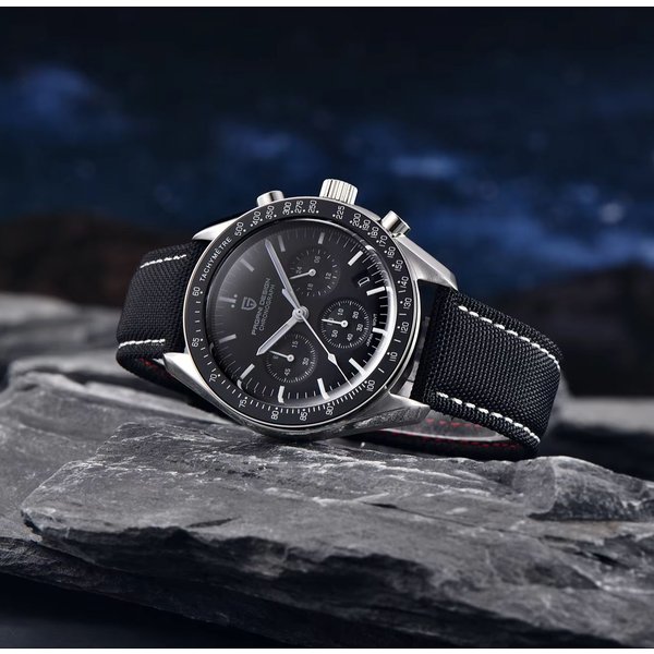 PAGANI DESIGN 2026 Neue Klassische Mondphasen-Herrenuhr Luxus AR Saphirglas Quarzuhr für Herren Speed Sport Chronograph Uhr