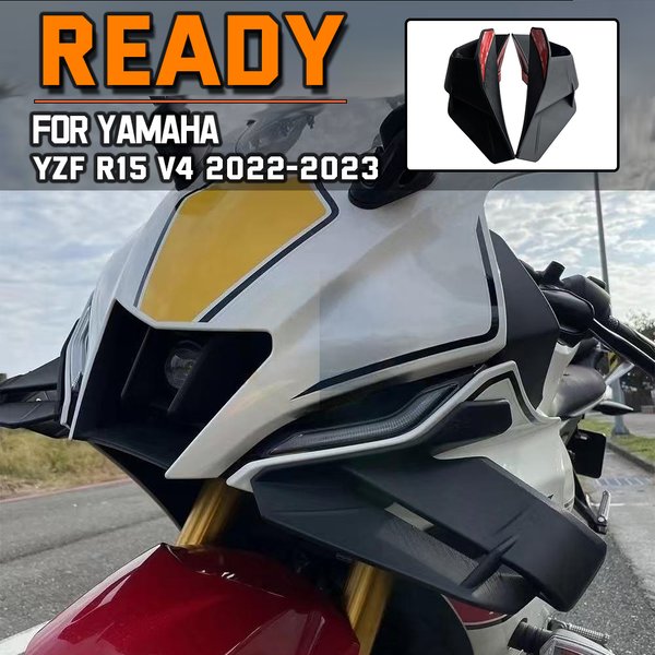 Für YAMAHA R15 YZF R15 YZFr15 V4 2022 2023 1 paar Feste Wind Flügel Motorrad Flügel Aerodynamische Verkleidung Zubehör