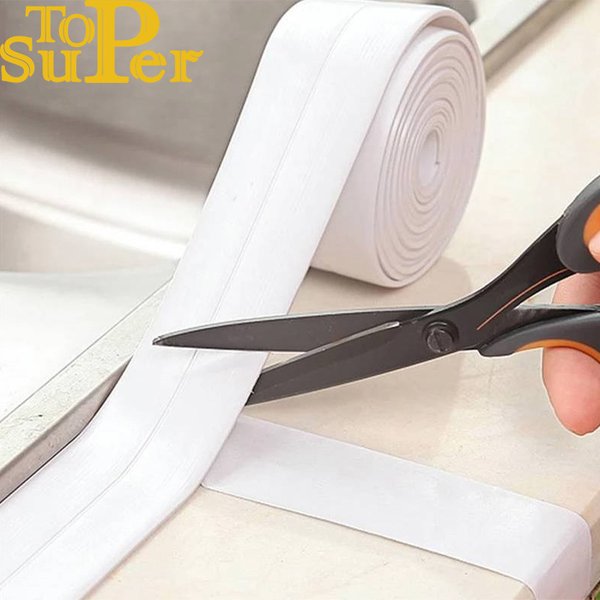 Wasserdichtes Klebeband für Badezimmer, Dusche, Waschbecken, Bad, Dichtungsstreifen, PVC, selbstwandiger Aufkleber für Badezimmer, Küche, Klebeband