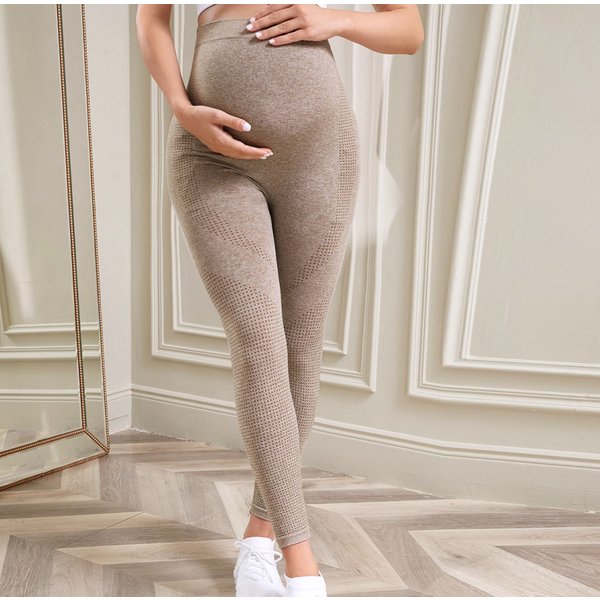 Leggings de maternité sur le ventre, pantalons de Yoga, collants, vêtements actifs, athlétiques, doux, jambières d'exercices