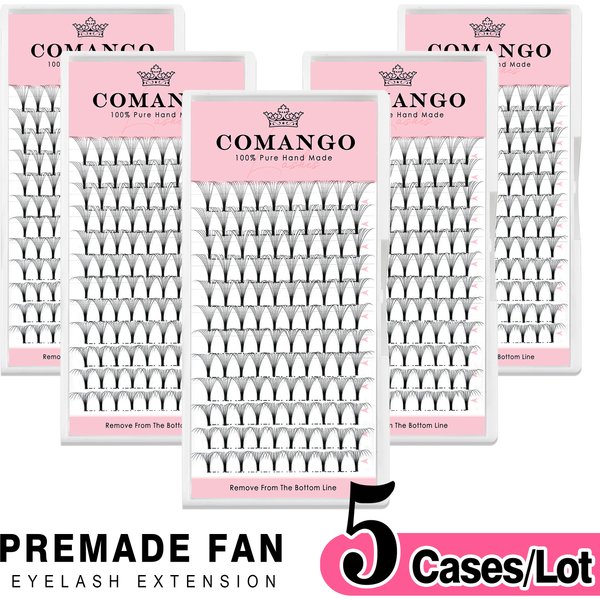 5 teile/los CoMango Kurzen Stiel Vorgefertigte Fächer Russische Volumen Wimpern Tablett Premium Wimpern Extensions Liefert für Augen Schönheit Make-Up