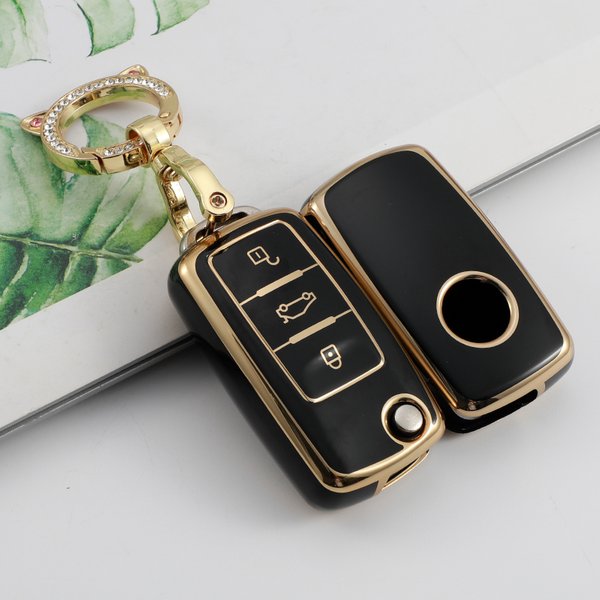 Étui pour clé télécommande de voiture en TPU souple, support complet pour Volkswagen VW POLO Tiguan Passat B5 B6 B7 Golf EOS Scirocco Jetta MK6 Octavia