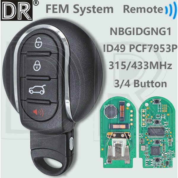 DR NBGIDGNG1 315/434/868MHz clé à distance de voiture de proximité pour BMW Mini Cooper Countryman Clubman F54 F55 F56 F57 F60 2014-2018