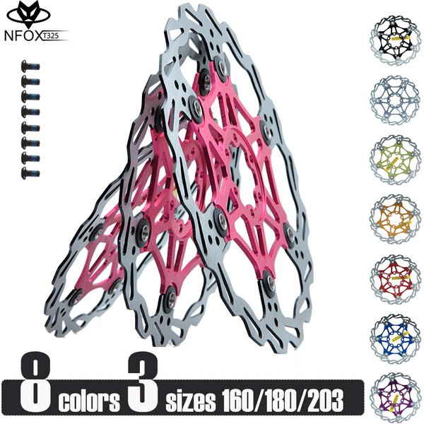 SNAIL – plaquettes de frein à disque de vélo, alliage d'aluminium, 6 clous, Rotor, vtt, vélo de route, partie flottante, accessoires, bon goût, 160, 180, 203 Mm