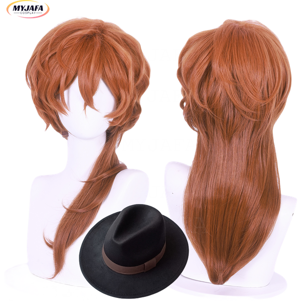 Wirklich hochwertige Anime Chuya Nakahara Chuuya Cosplay Perücke hitzebeständige Kunsthaarperücken + Perückenkappe