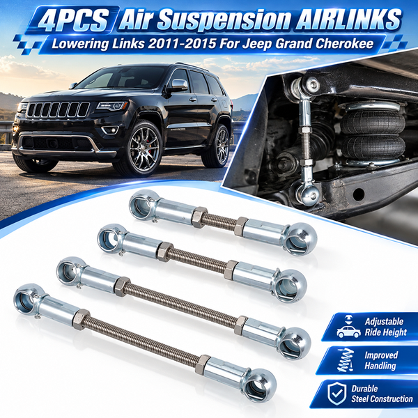 Luftfederung AIRLINKS Verstellbares Tieferlegungs-Kit für Jeep Grand Cherokee WK2 2011–2015 Quadra-Lift Air Ride ohne Fehlercode