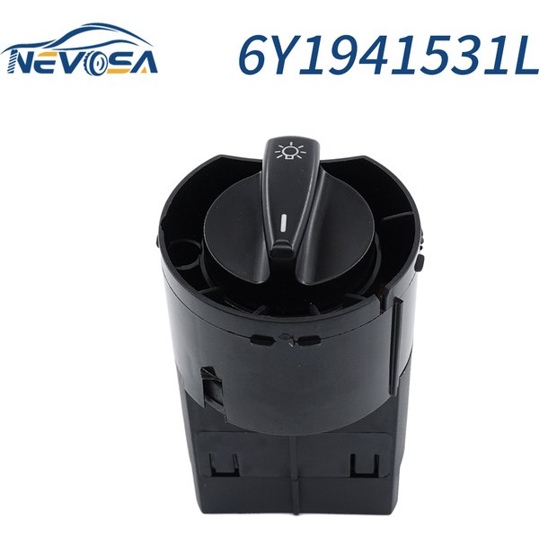 NEVOSA 6Y1941531L Car Headlight Fog Lamp Light Control Switch For Audi A3 1997-2003 For Skoda Fabia 2000-2008 Without Panel