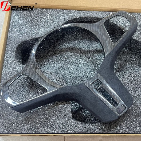 Kohlefaser-Lenkradverkleidung Dekorationsabdeckung für BMW Alcanta1 2 3 4 5 6 7 8 Serie G20 G26 G30 G05 G01 G02 G15