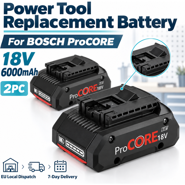 18V 6000mAh / 10000mAh Ersatzakku für BOSCH ProCORE Elektrowerkzeuge, 21700 6,0Ah und 10,0Ah Optionen, 1PC 2PC 3PC 4PC Packungen, Ladegerät-Optionen