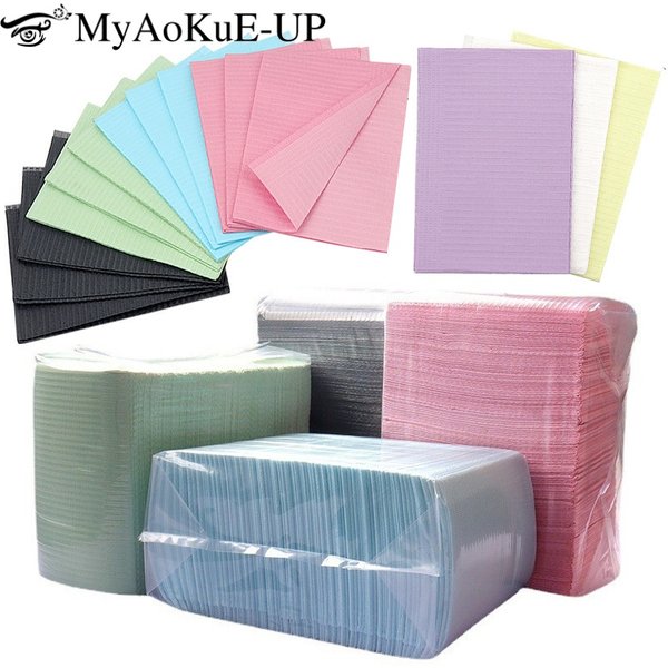 Couverture de Table de tatouage jetable, 125 pièces, tampon propre et imperméable, nappe en papier en peluche de coton, outils de beauté pour Nail Art, DIY bricolage
