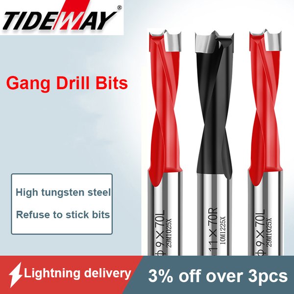 Tideway 1pc travail du bois Forstner Gang forets alliage trou ouvreur 70mm longueur totale routeur peu pour bois carbure rangée foret tête