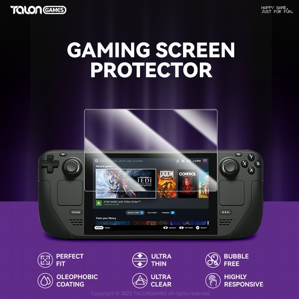 TALONGAMES-Film de protection d'écran anti-rayures, film de protection pour Valve Steam Deck, console de jeu OLED, verre du Guatemala 9H, 0.2mm, 2 pièces