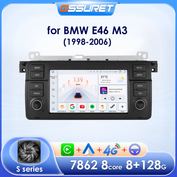 2Din Android Auto Radio für BMW E46 M3 1998-2006 Multimedia Player WIFI GPS Navigation Drahtlose Carplay 7 zoll Bildschirm Kopf Einheit