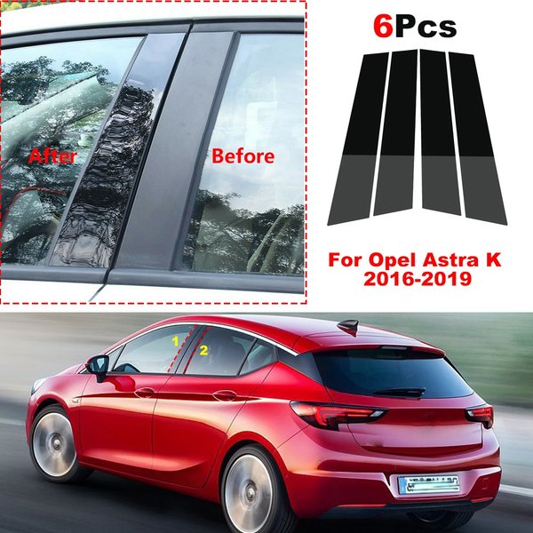 4Pcs Car Window Trim Cover BC Column Sticker Fit For Opel Astra K 2016 2017 2018 2019 Polished Pillar Exterior Parts Accessories