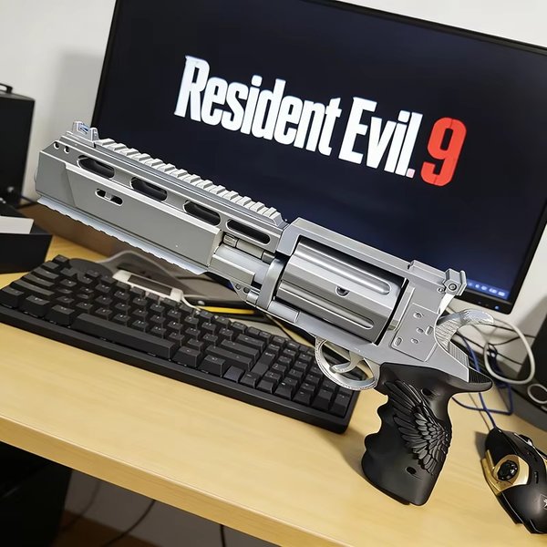 Resident Evil Requiem Leon Kennedy 3D-Gedrucktes Waffen-GK-Modell Sammlerstück Horror-Spiel-Peripherie Desktop-Dekoration Requisite Spielzeug Geschenk