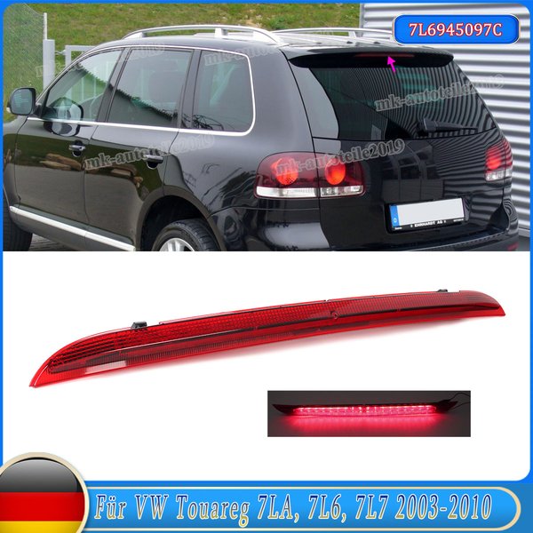 Dritte Bremsleuchte für Touareg Rücklicht VW SUV 7LA 7L6 7L7 2003-2010 Hochwertige Rote LED-Bremsleuchte Zusätzliche Bremsleuchten-Baugruppe