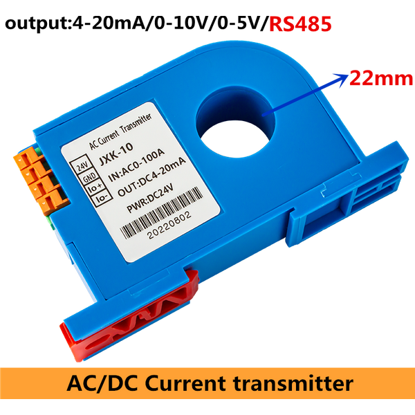 Transmetteur de courant AC/DC 5A 10A 50A 100A, transmetteur convertisseur de courant 4-20mA 0-10V, transducteur de courant RS485