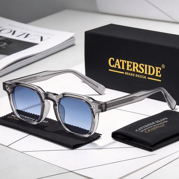 Lunettes de soleil tendance CATERSIDE pour hommes, monture carrée petite taille, design personnalisé, lunettes de soleil pour femmes, idéales pour les voyages, les fêtes, les affaires, les festivals,