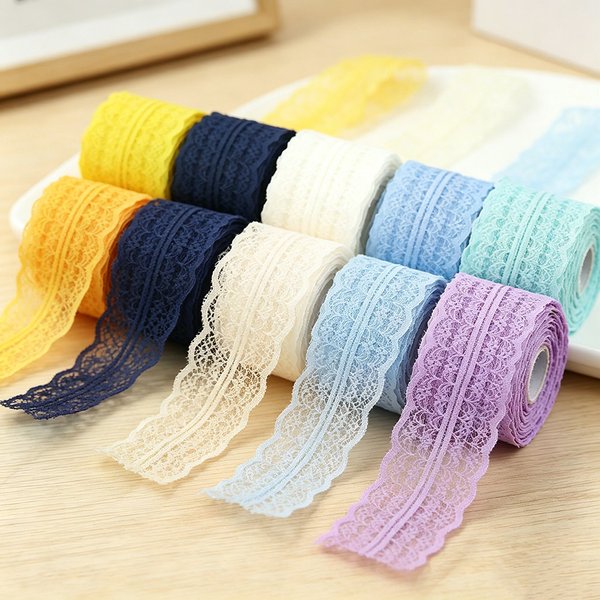 (5 Yards/Roll) 45mm White Lace Fabric Webbing Decoration Lovely Gift Packing Material