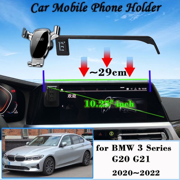 Support de voiture pour BMW série 3 G20 G21 2020 2021 2022, support de téléphone portable avec écran de 10.25 pouces, support GPS, support par gravité, accessoires automobiles
