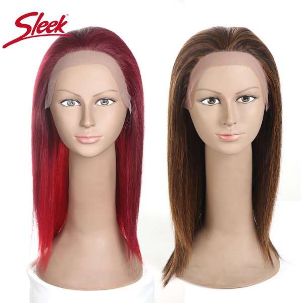Perruque Lace Front Wig Remy brésilienne lisse 33 #-F1B/30, perruque Lace Wig, cheveux naturels, balayage blond, brun, rouge, 13 age