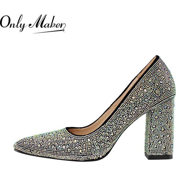 DALTolmaker-Escarpins à talons épais et pointus en biscuits pour femmes, chaussures à enfiler pour robe de mariage et de bureau, chaussures pour dames, optique, grande taille