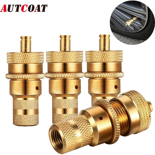 AUTCOAT 4Pcs Automatic Tire Deflator, 6-30 PSI Tyre Deflator Kit for Tires, Car, Truck, Motorcycle