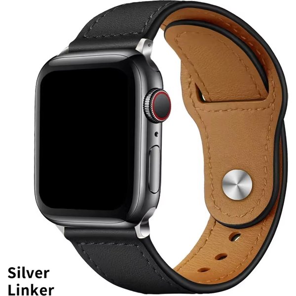Leather Strap for Apple Watch Band Ultra 49mm 44Mm 40Mm 45Mm 41Mm 42Mm 38Mm Business Armband Iwatch Series 3 5 6 Se 7 8 Bracelet