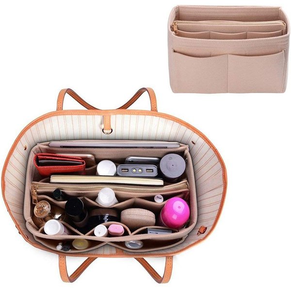 Make up Organizer Felt Insert Bag for Women Handbag Travel Inner Purse Portable Cosmetic Bags Large Capacity Purse Organizer Hot