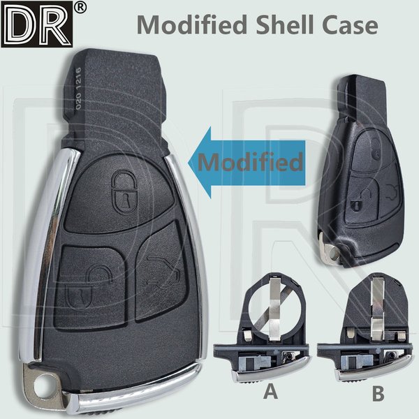 Obudowa kluczyka samochodowego z 3 przyciskami, modyfikowana, do Mercedes Benz W203 W204 W205 W210 W211 W212 B CLS C E S ML CLA CLK CL+ Klasa