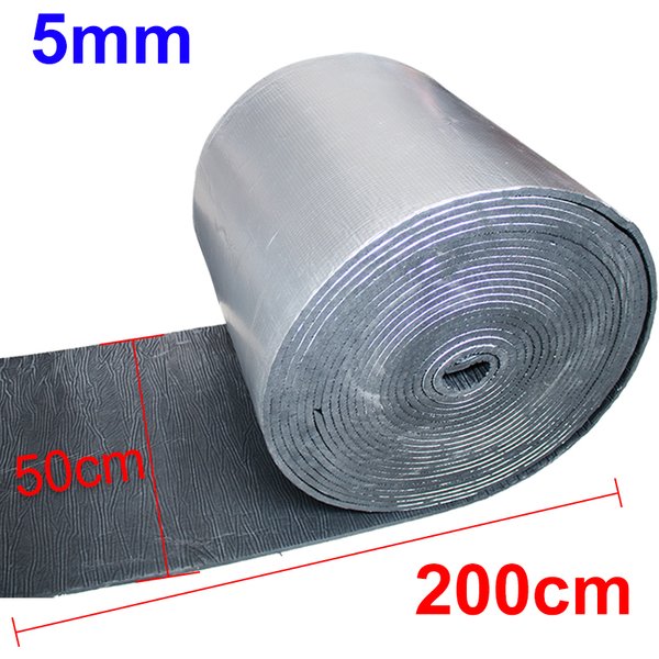 Tapis insonorisant thermique acoustique pour voiture, 5mm, 200cm x 50cm, insonorisant, capot d'isolation pour capot et mur