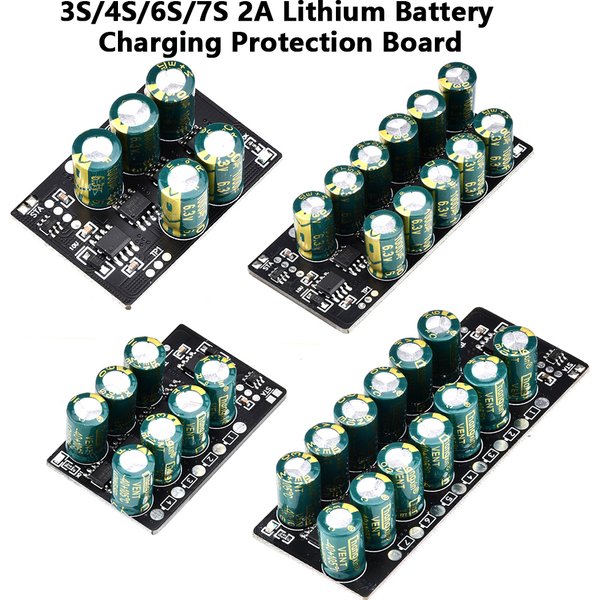 3S 4S 6S 7S Balance Li-ion Lifepo4 LTO Lithium Battery 2A Capacitive Active Balancer Board Equalizer 22AWG For Battery Diy