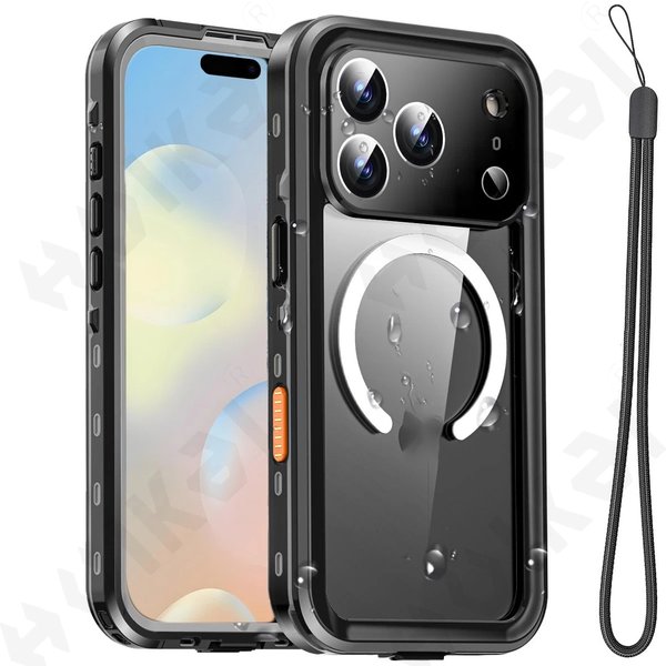 Wodoodporne etui magnetyczne IP68 do iPhone 18 17 16e 16 15 14 13 Air Pro Max, pełna ochrona, pyłoszczelne etui na telefon