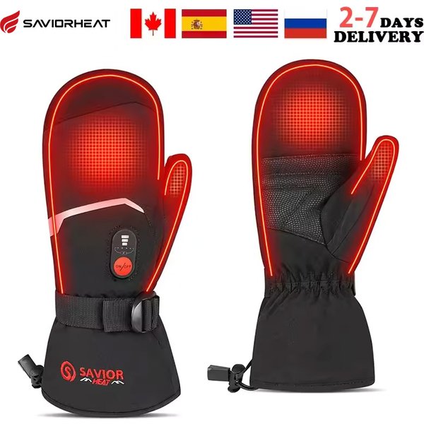 Winter Handschuhe Krabben Finger Stil Heizung Hand Warme Elektrische Thermische Handschuhe Wasserdicht Snowboard Radfahren Motorrad Fahrrad Skifahren