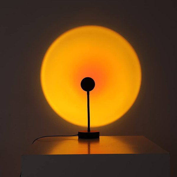 Lampe LED de coucher de soleil, projecteur USB, décoration de fête d'anniversaire, lumières d'ambiance pour chambre à coucher, salon, photographie murale