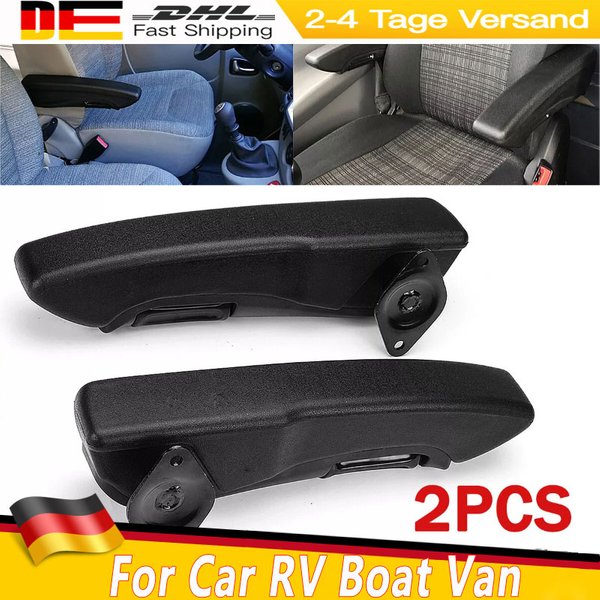 2PCS Universal Lkw Sitz Armlehne Paar Kit Einstellbare Armlehne Links + Rechts Komfort Für Auto RV Boot Van PU Leder Auto Armlehne