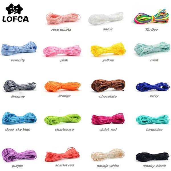 LOFCA-Cordons en Satin pour Collier en Silicone, Accessoire de Bricolage, Bracelet, Chaîne, Nylon, 20m par Pièce