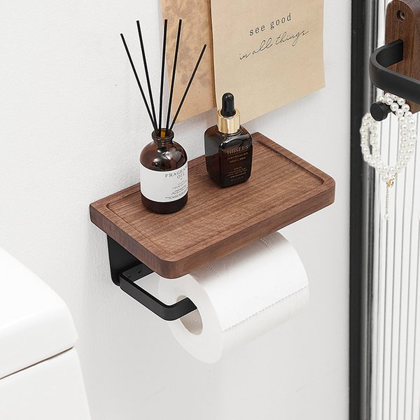 Porte-rouleau de papier toilette mural avec vis automatique pour petits articles, porte-mouchoirs pour salle de bain, cuisine, chambre à coucher