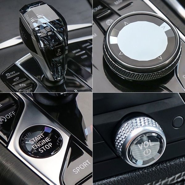4-częściowy zestaw kryształowej gałki dźwigni zmiany biegów do BMW G20 G21 IX3 G08 X3 G01 X6 G06 X7 G07 X5 G05, automatyczna kryształowa gałka zmiany biegów