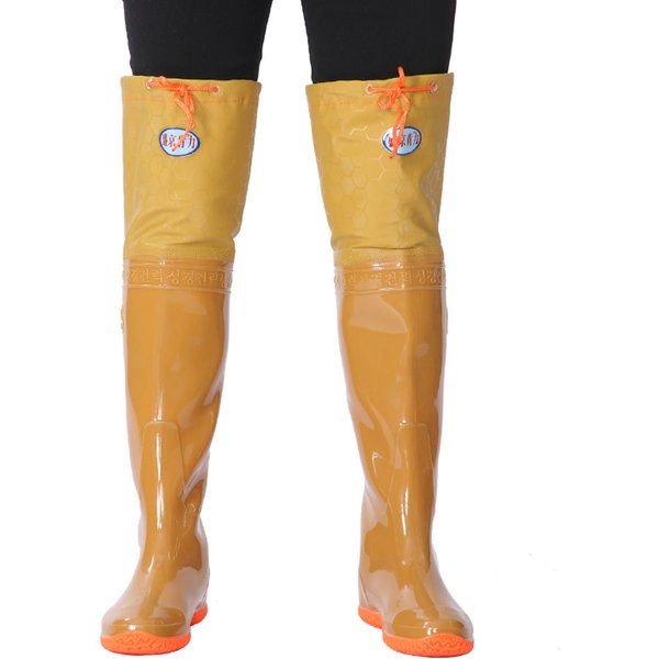 Bottes de pêche plates à lacets, bottes de plage pliables, bottes de pluie au-dessus du genou