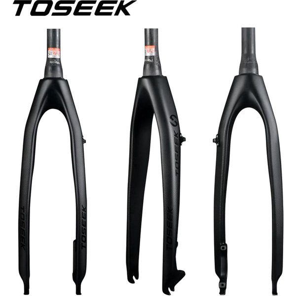 TOSEEK T800 Carbonfaser-Vordergabel MTB Fahrradgabel Mountainbike-Gabelteile Konische Gabel Passend für 26er 27,5er 29er Räder
