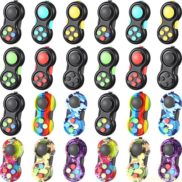 4 Stück Zappeln Pad sensorische Spielzeug Controller Stress reduzierer Game Pad Mini Handheld Zappeln Clicker für Erwachsene Angst Stress abbau