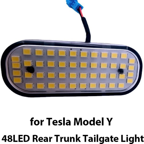 Upgraded 48LED Tailgate Trunk Lights For Tesla Model Y 2023 Rear Trunk Replacement LED Light Luggage White Tail Lamp Accessories
